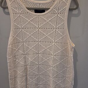 Lucky Brand Crochet Tank Top in Ivory